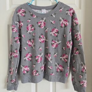 Floral Rose Crew Neck Sweatshirt